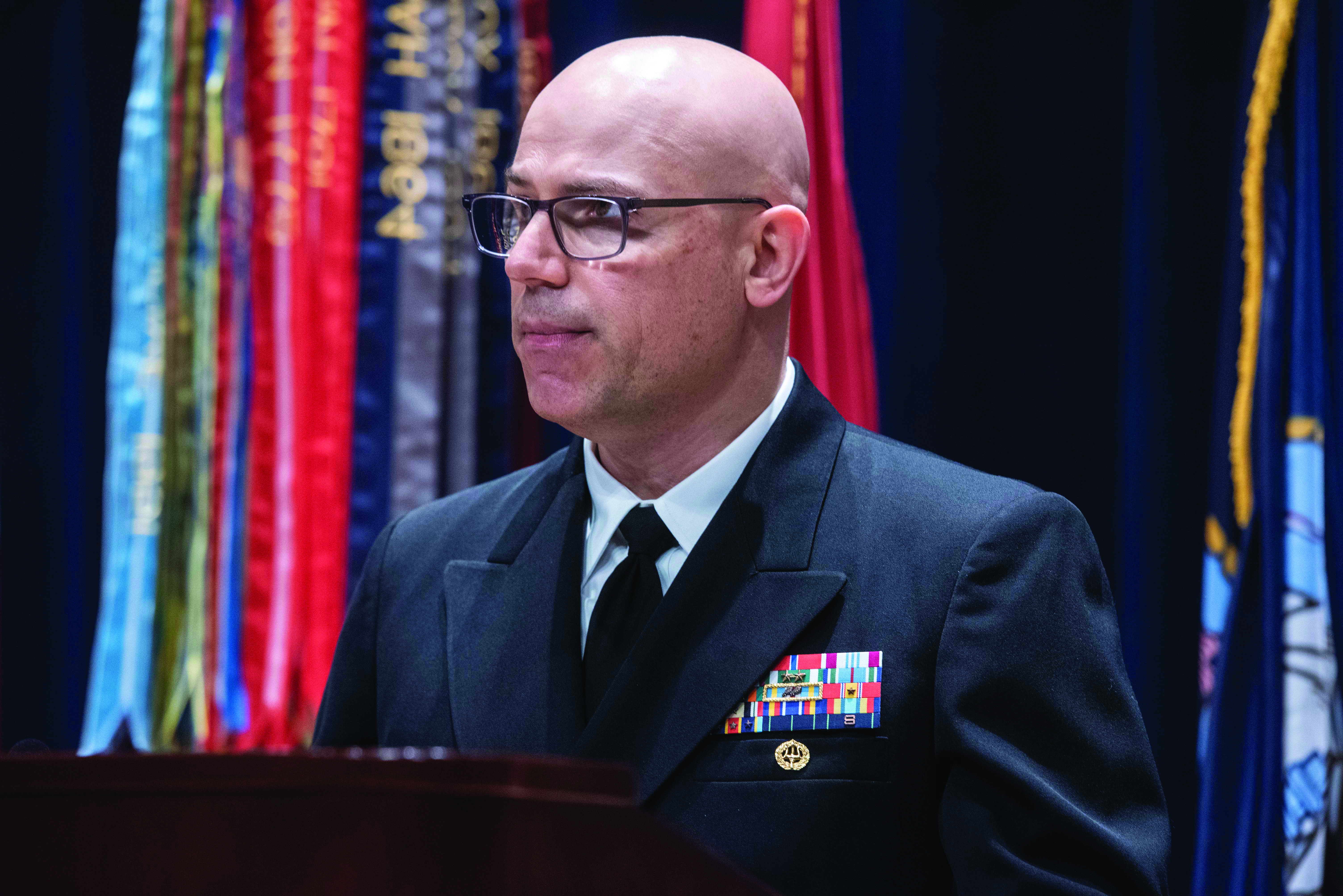 Captain Keith Gibel, U.S. Navy Judge Advocate. (Credit: Jason Wilkerson, TJAGLCS)